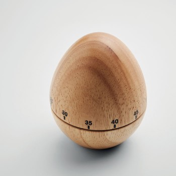 Timer cucina personalizzati con logo - MUNA - Timer a forma di uovo in legno