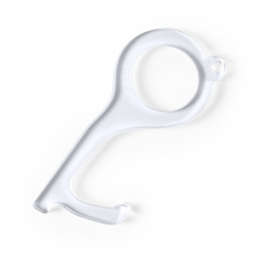 Portachiavi igienico personalizzabile in acrilico trasparente resistente