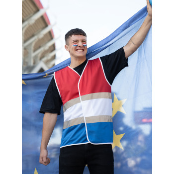 Abbigliamento alta visibilità personalizzato con logo aziendale - National Flag Safety Vest