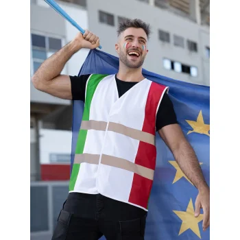 Abbigliamento alta visibilità personalizzato con logo aziendale - National Flag Safety Vest