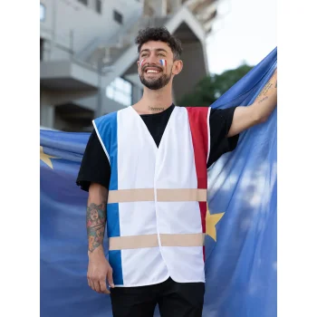 Abbigliamento alta visibilità personalizzato con logo aziendale - National Flag Safety Vest