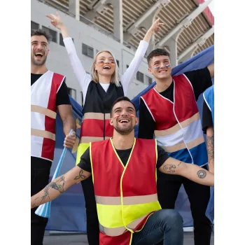 Abbigliamento alta visibilità personalizzato con logo aziendale - National Flag Safety Vest