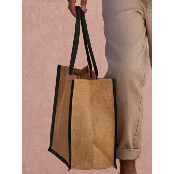 borse juta personalizzate - Natural Starched Jute Classic Shopper