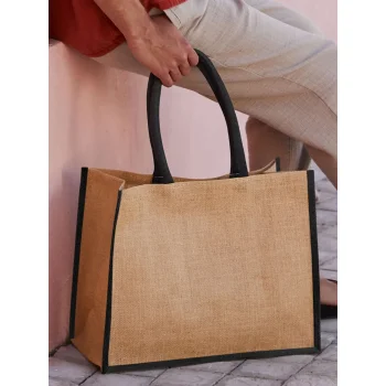 Natural Starched Jute Classic Shopper