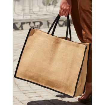 borse juta personalizzate - Natural Starched Jute Market Shopper