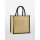 Natural Starched Jute Midi Tote personalizzabile Westford Mill manici cotone