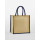 Natural Starched Jute Midi Tote personalizzabile Westford Mill manici cotone