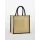 Natural Starched Jute Midi Tote personalizzabile Westford Mill manici cotone