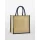 Natural Starched Jute Midi Tote personalizzabile Westford Mill manici cotone
