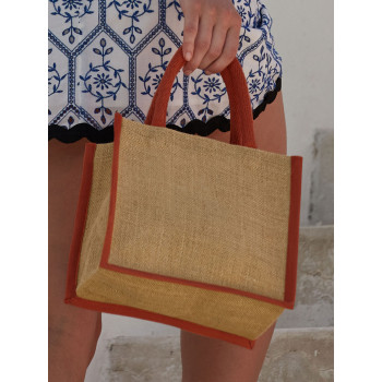 Shopper juta personalizzate con logo - Natural Starched Jute Mini Gift Bag