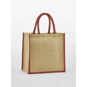 Borse shopper juta personalizzate con logo - Natural Starched Jute Mini Gift Bag