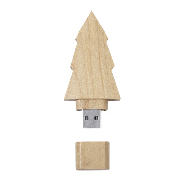 Chiavetta USB personalizzata legno di pino 16GB con cappuccio protettivo