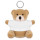 Orsetto peluche con portachiave e maglietta in cotone 100% morbido