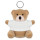 Orsetto peluche con portachiave e maglietta in cotone 100% morbido
