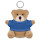Orsetto peluche con portachiave e maglietta in cotone 100% morbido