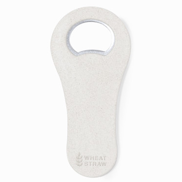 Apribottiglie personalizzabile in fibra di grano con calamita integrata