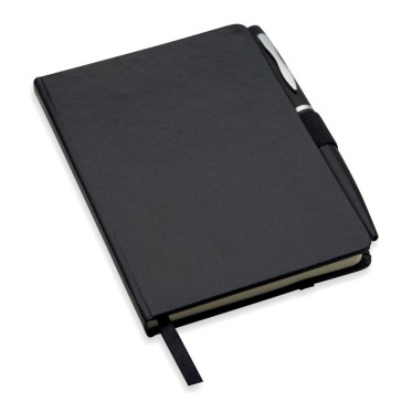 Notebook A6 personalizzabile copertina rigida PU con penna e portapenne
