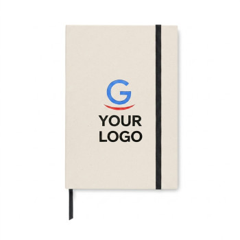 Taccuini personalizzati con logo - Notebook A5 personalizzabile copertina rigida pagine a righe cartone riciclato