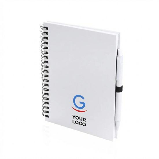 Notebook ad anelli personalizzabile con portapenne integrato copertina riciclata