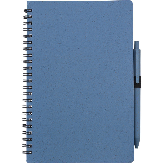 Notebook in fibra di grano con penna Massimo