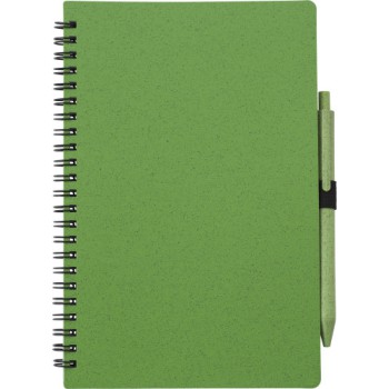 Gadget ecologico ecosostenibile personalizzato - regalo aziendale - Notebook in fibra di grano con penna Massimo