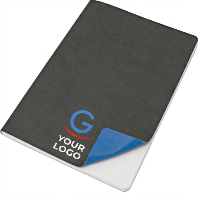 Block notes Reflexa personalizzati con logo - Notes personalizzabile Reflexa copertina vivella bicolore dorso tondo