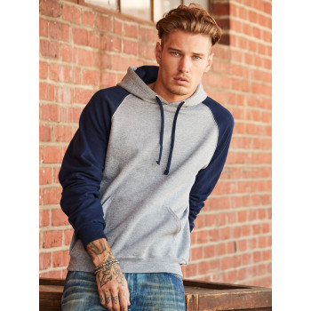 felpe uomo personalizzate - NuBlend Colour Block Raglan Hooded Sweatshirt
