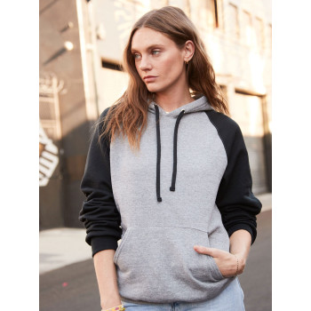 felpe uomo personalizzate - NuBlend Colour Block Raglan Hooded Sweatshirt