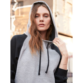 felpe uomo personalizzate - NuBlend Colour Block Raglan Hooded Sweatshirt