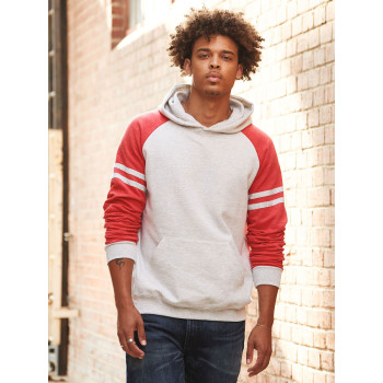 felpe uomo personalizzate - NuBlend Varsity Colour-Block Hooded Sweatshirt