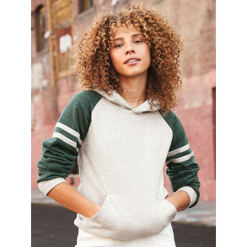 felpe uomo personalizzate - NuBlend Varsity Colour-Block Hooded Sweatshirt