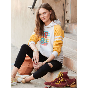felpe uomo personalizzate - NuBlend Varsity Colour-Block Hooded Sweatshirt