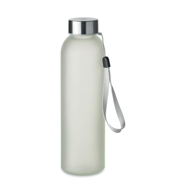 Bottiglia in vetro personalizzabile 500 ml con coperchio acciaio inox