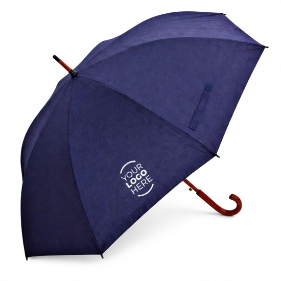 Ombrello personalizzato con manico in legno ciliegio apertura automatica