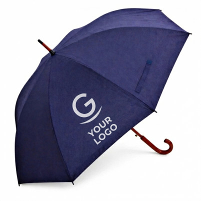 Ombrello personalizzato con manico in legno ciliegio apertura automatica