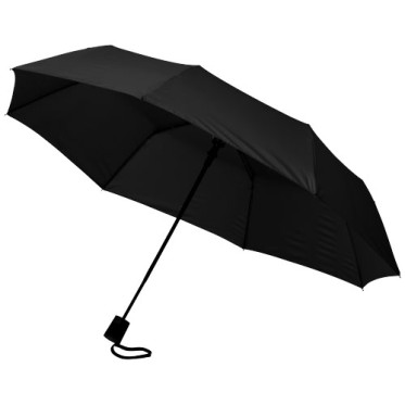 Ombrelli da borsa personalizzati con logo - Ombrello pieghevole Wali da 21" con apertura automatica