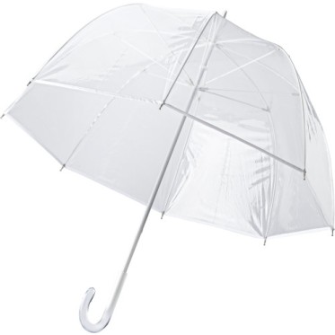 Ombrelli da passeggio personalizzati con logo - Ombrello trasparente, in PVC Mahira