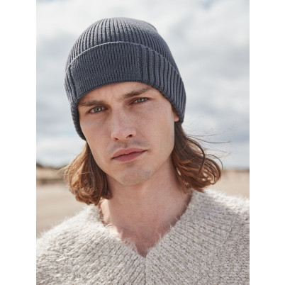 Organic Cotton Engineered Patch Beanie