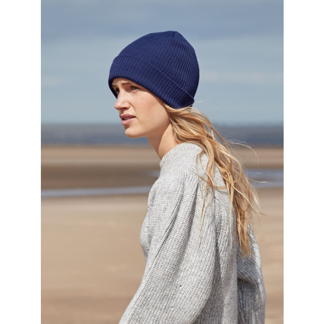 Berretti personalizzati con logo - Organic Cotton Fine Knit Beanie 