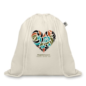 Zaini con lacci personalizzati con logo - ORGANIC HUNDRED - Sacca in cotone organico