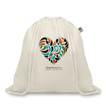 Zaini con lacci personalizzati con logo - ORGANIC HUNDRED - Sacca in cotone organico