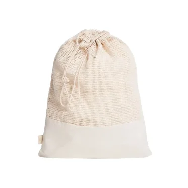 Sacco in cotone personalizzabile Halfar 30x40 cm con chiusura coulisse