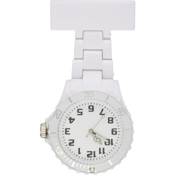 Gadget cura personale personalizzati con logo - Orologio da infermiera Simone | Plastica | Spilla