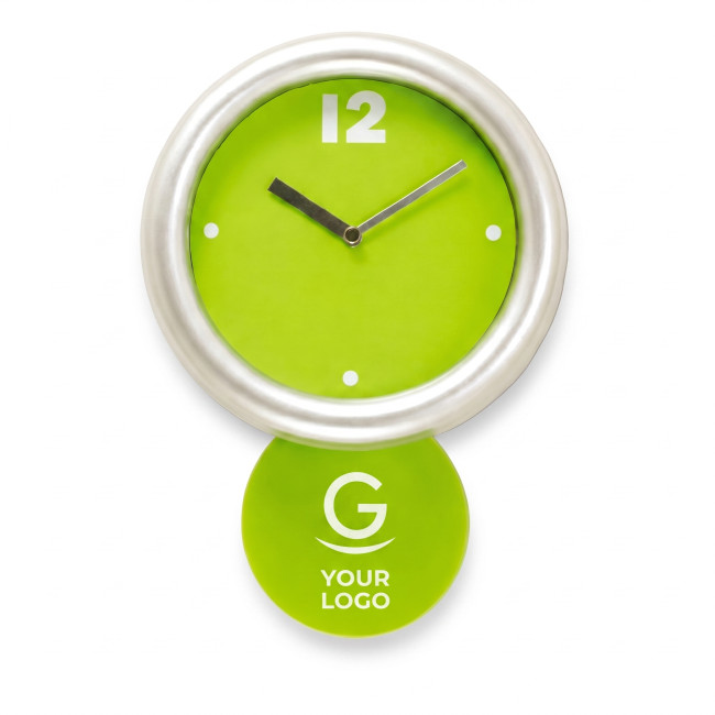 Orologio da parete personalizzabile con pendolo silver e quadrante in vetro