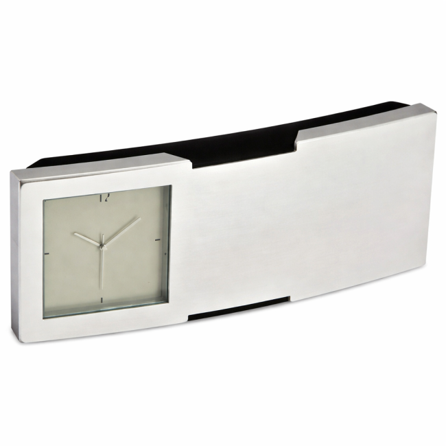 Gadget personalizzati in offerta - Orologio da tavolo personalizzabile in metallo con batteria inclusa