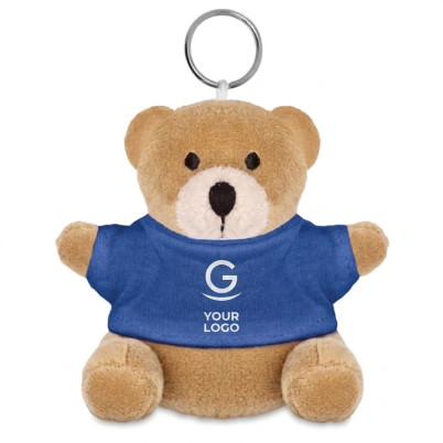 Orsetto peluche con portachiave e maglietta in cotone 100% morbido