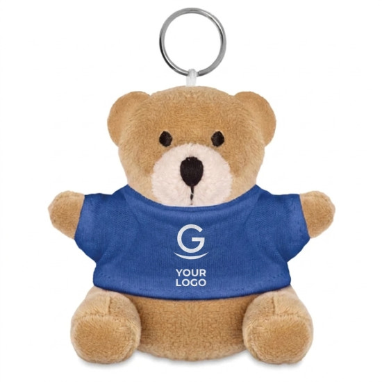 Orsetto peluche con portachiave e maglietta in cotone 100% morbido
