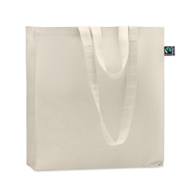 Shopper personalizzabile cotone equosolidale manici lunghi e soffietti