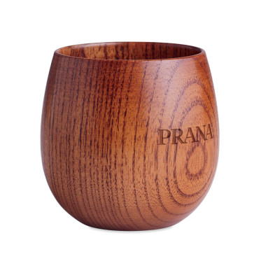 Tazza personalizzata in legno di quercia massiccio capacità 250 ml