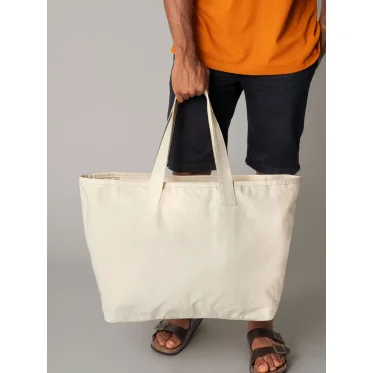 Oversized Heavy Duty Canvas Tote Bag Westford Mill con doppio manico lungo